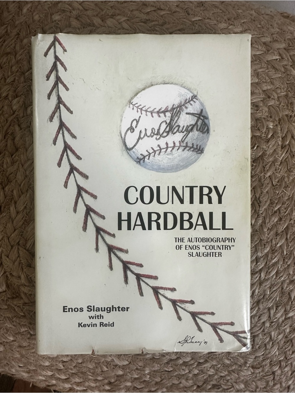 Country Hardball book by Enos Slaughter- AUTOGRAPHED & AUTHENTICATED